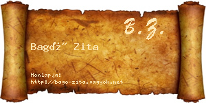 Bagó Zita névjegykártya