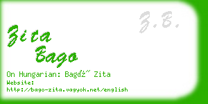 zita bago business card